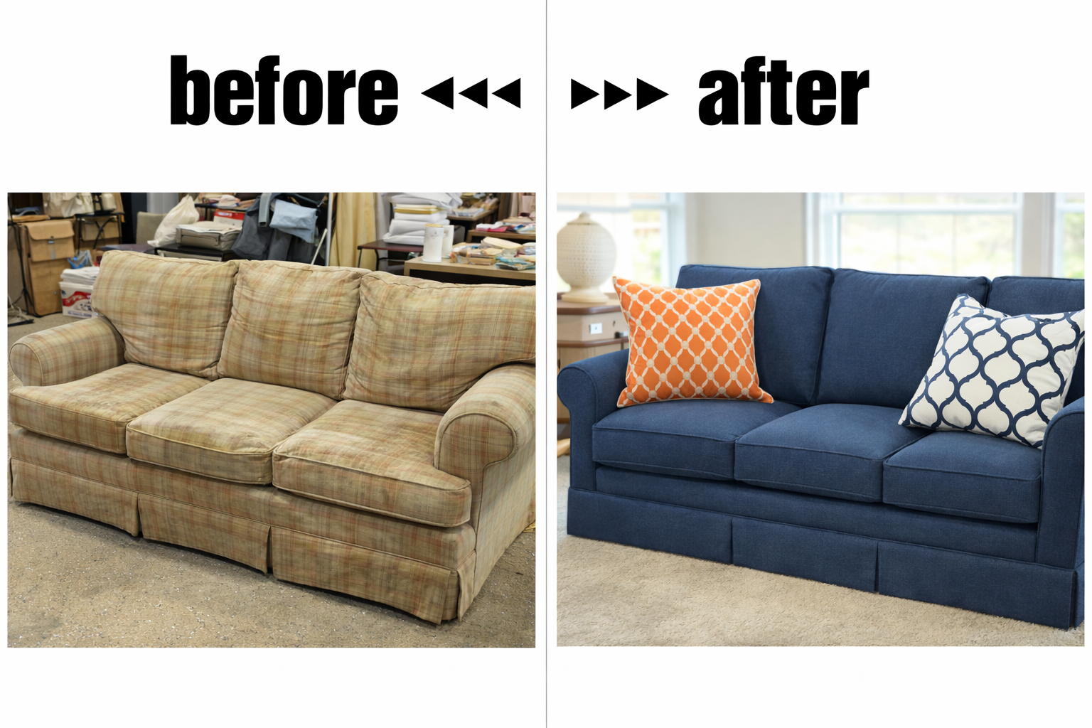 تجديد وتنجيد كنب قديم