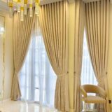 Custom Double-Pleated Curtains in Riyadh