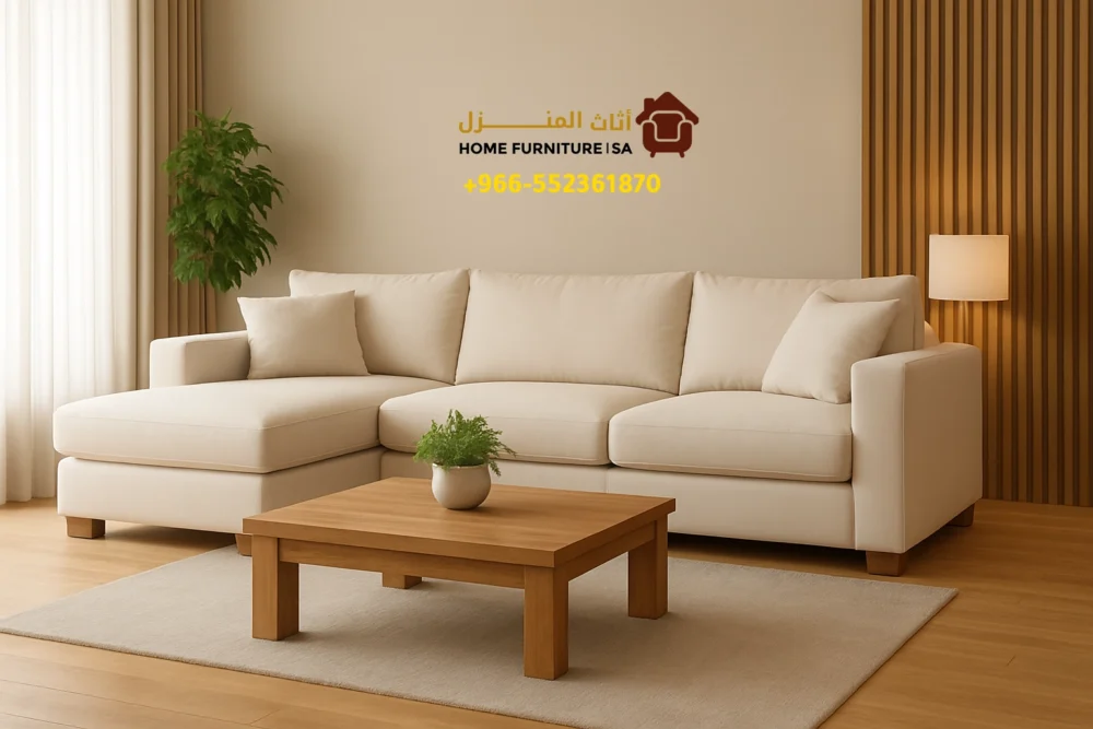 Modern L-shape sofa in Riyadh living room