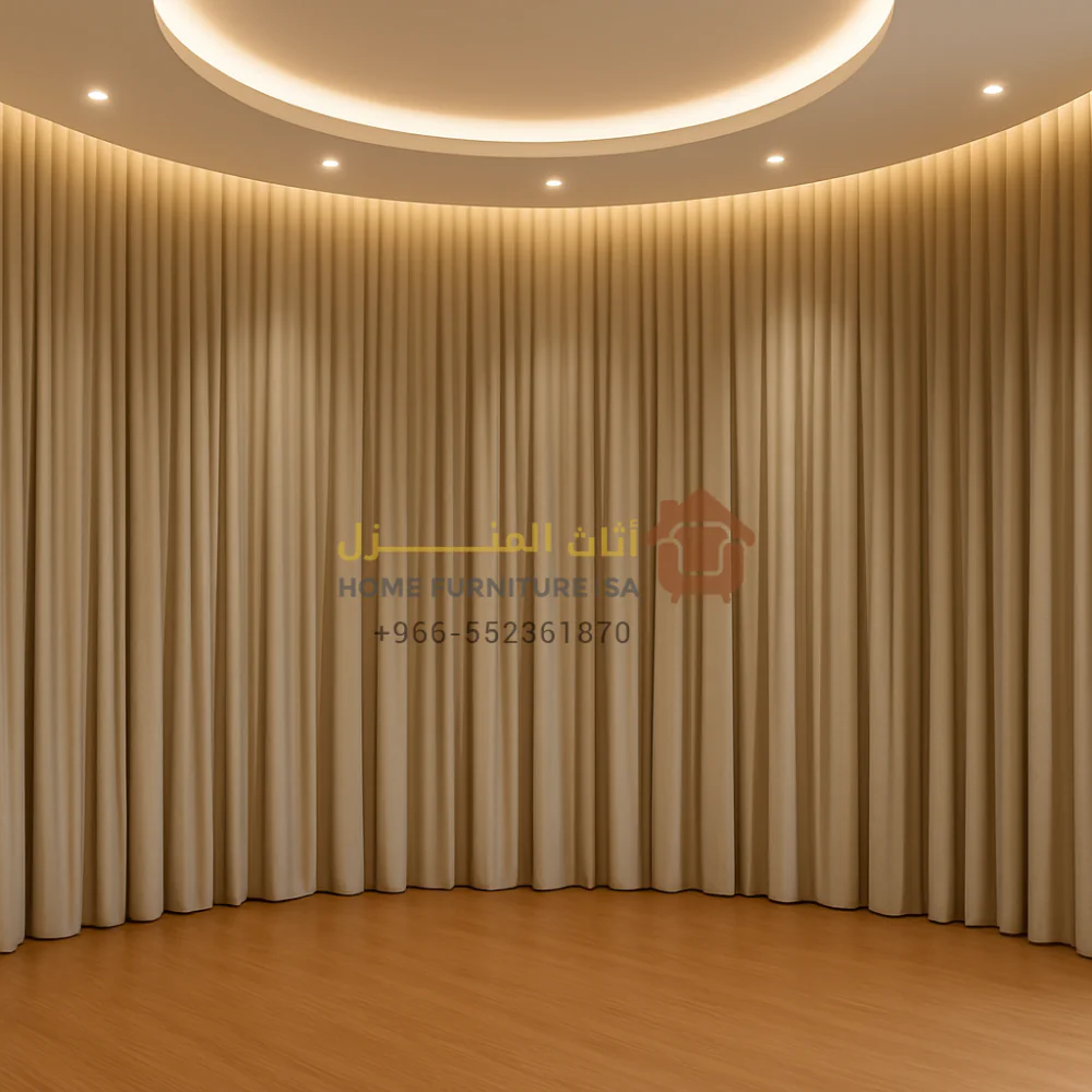 Curved wifi curtain