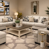 Aurelia modern 3-seater sofa with custom fabric options