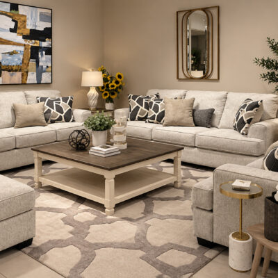 Aurelia modern 3-seater sofa with custom fabric options