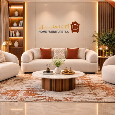 Velora Curve Sofa Set in Riyadh with 3 seater, 2 seater and two chairs