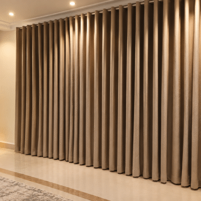 Beige blackout curtains with 3 meter height in Riyadh