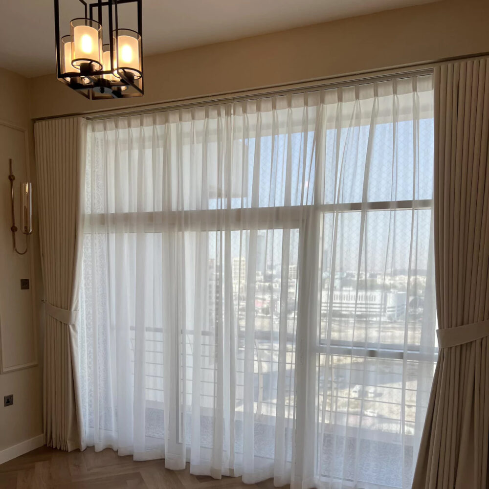 Luxury beige curtains