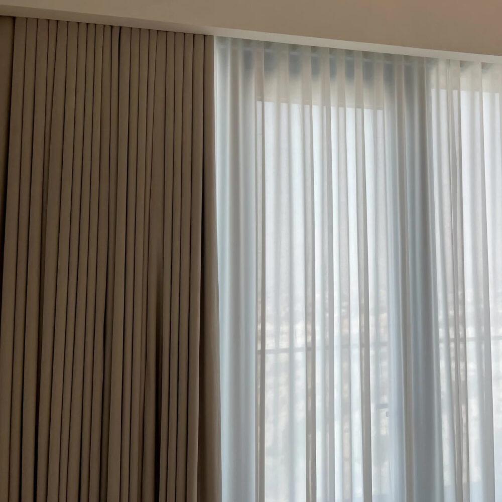Blackout curtains with sheer